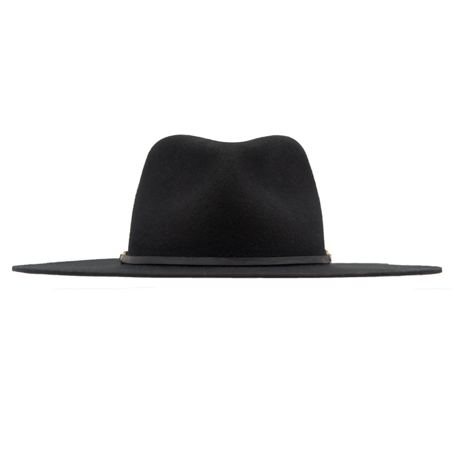 Ninakuru wool hat with leather band, bronze and stampede strap.