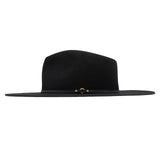 Ninakuru wool hat with leather band, bronze and stampede strap.