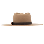 Ninakuru wool hat with vegan band and brass loops.