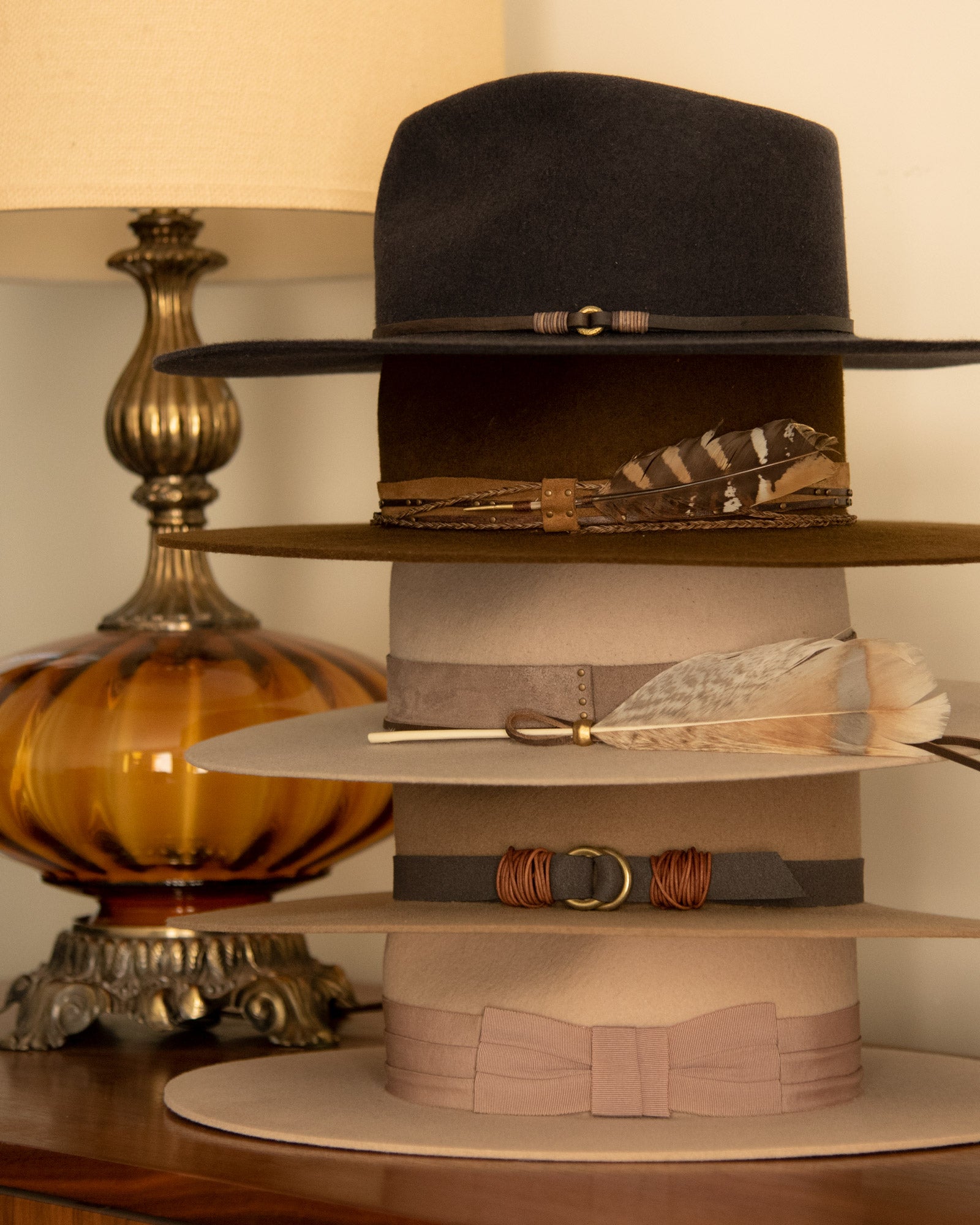 Ninakuru wool felt hats.