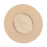 Ninakuru long brim Panama hat with leather embellished band, line stitch.