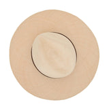 Ninakuru long brim Panama hat with leather embellished band, line stitch.