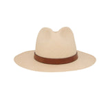 Ninakuru long brim Panama hat with hand stitched leather band.