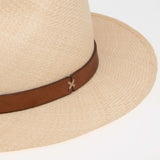 Ninakuru long brim Panama hat with hand stitched leather band.