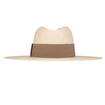 Ninakuru long brim Panama hat with grosgrain ribbon with stitched loop.