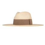 Ninakuru long brim Panama hat with grosgrain ribbon, stitched loop.