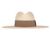 Ninakuru long brim Panama hat with grosgrain ribbon, stitched loop.