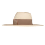 Ninakuru long brim Panama hat with grosgrain ribbon with stitched loop.