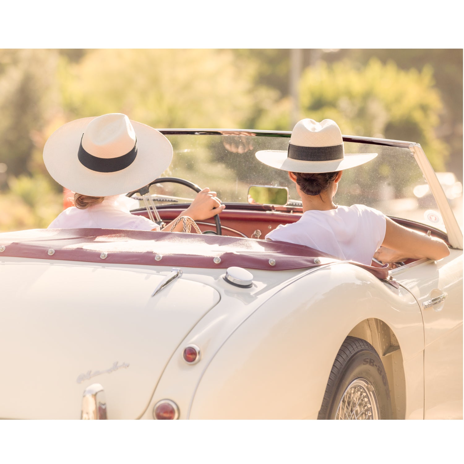 Ninakuru long brim Panama hat with grosgrain ribbon, stitched loop.