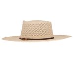 Ninakuru Panama hat with leather band and stampede strap.