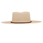 Ninakuru Panama hat with leather band and stampede strap.