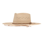 Ninakuru Panama hat with leather braided band and stampede strap.