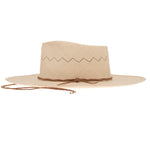 Ninakuru Panama hat with leather braided band and stampede strap.