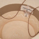 Ninakuru Panama hat with leather braided band and stampede strap.