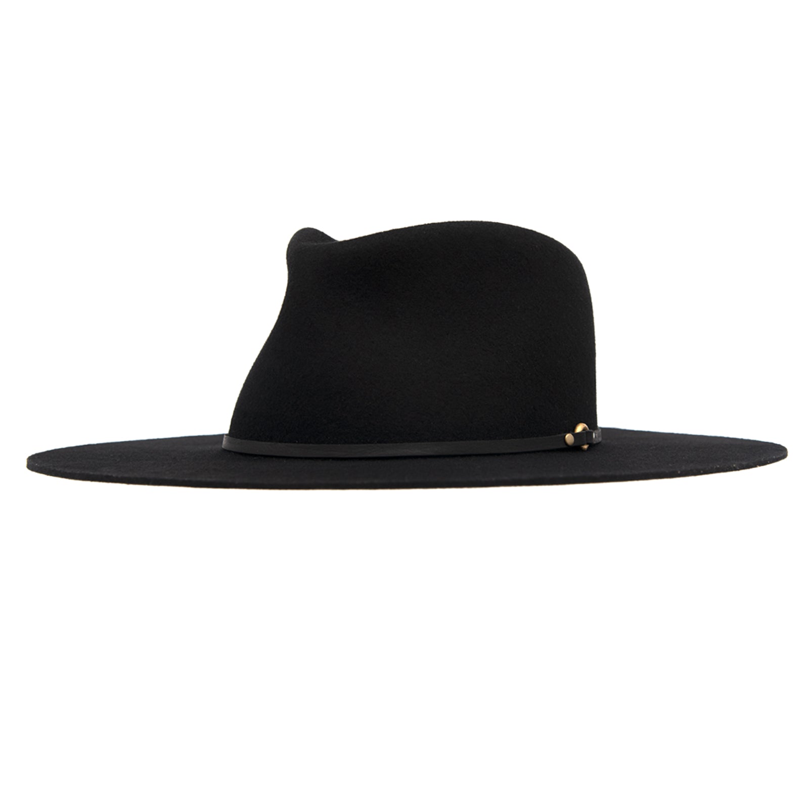 Ninakuru wool hat with leather band, bronze and stampede strap.