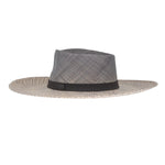 Ninakuru Panama hat with teardrop crown and suede band.