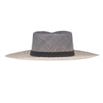Ninakuru Panama hat with teardrop crown and suede band.