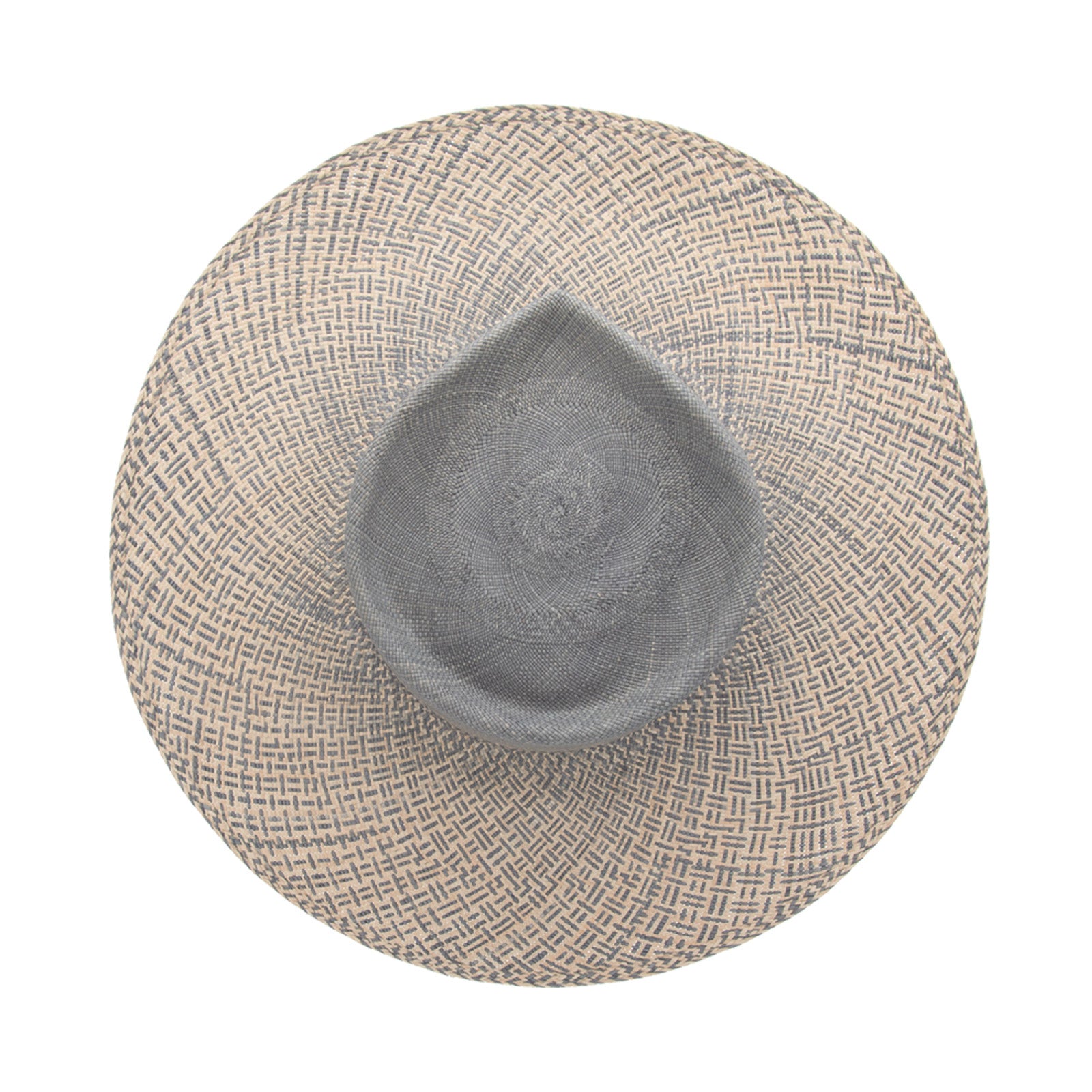 Ninakuru Panama hat with teardrop crown and suede band.