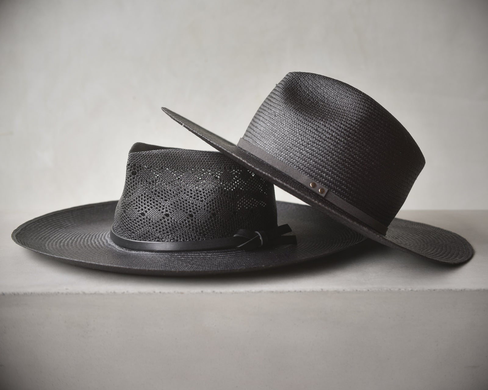 Ninakuru Panama hat with leather bow band.
