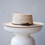 Ninakuru Panama hat with leather bow band.