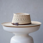 Ninakuru Panama hat with leather bow band.