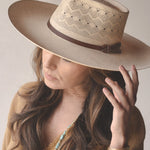 Ninakuru Panama hat with leather bow band.