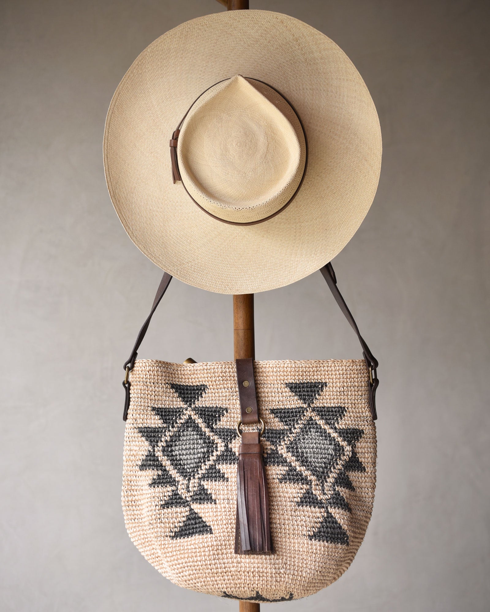 Ninakuru Panama hat with leather bow band.
