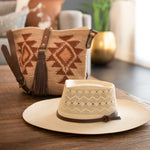 Ninakuru Panama hat with leather bow band.