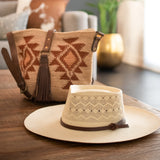 Ninakuru Panama hat with leather bow band.