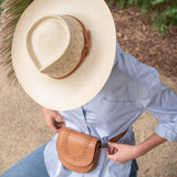 Ninakuru Panama hat with leather bow band.
