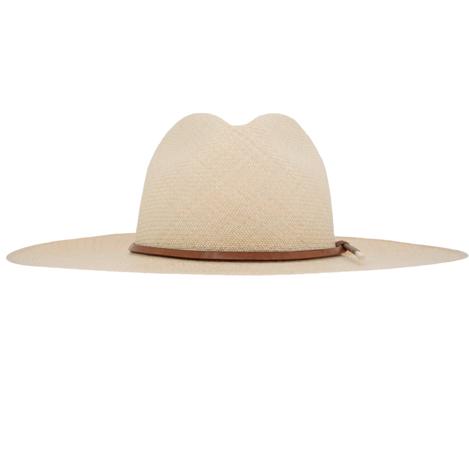 Ninakuru Panama hat with leather band and game feather.