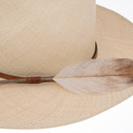 Ninakuru Panama hat with leather band and game feather.