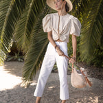 Ninakuru diamond crown Panama hat with vegan band.