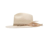 Ninakuru Panama hat with vegan band and peacock feather.