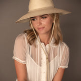 Ninakuru Panama hat with vegan suede band.
