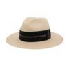 Ninakuru long brim Panama hat with ladder stitch.