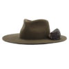 Ninakuru long brim wool hat with cotton tassel and beads. Leather interior band.
