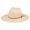Ninakuru long brim Panama hat with leather band.