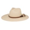 Ninakuru long brim Panama hat with leather band and horsehair tassels.