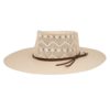 Ninakuru long brim Panama hat with leather band.