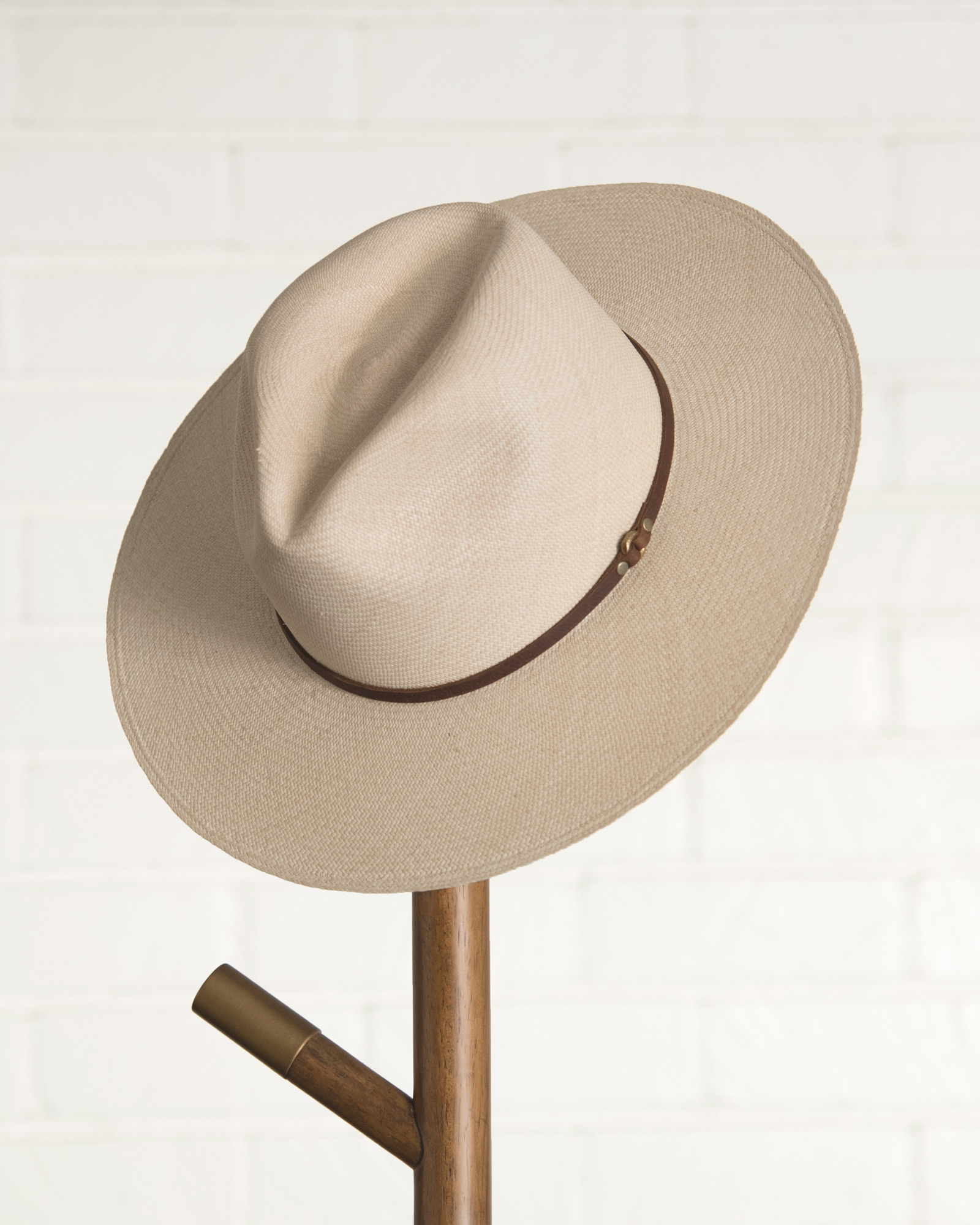 Leather Panama Hat Band Half Inch 