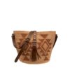 Ninakuru agave straw bag with leather strap, cotton canvas lining, leather pocket.