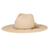 Ninakuru Panama hat with faux suede, beads and feather.
