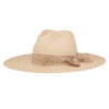 Ninakuru Panama hat with tie dyed grosgrain ribbon.