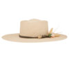 Ninakuru Panama hat with leather band and flower.