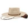 Ninakuru Panama hat with horsehair braid and tassels.