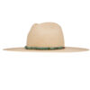 Ninakuru Panama hat with turquoise nuggets and leather band.