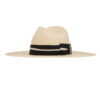 Ninakuru Panama hat with double toned grosgrain ribbon and bow.