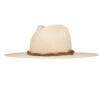 Ninakuru Panama hat with braided leather band and bronze.