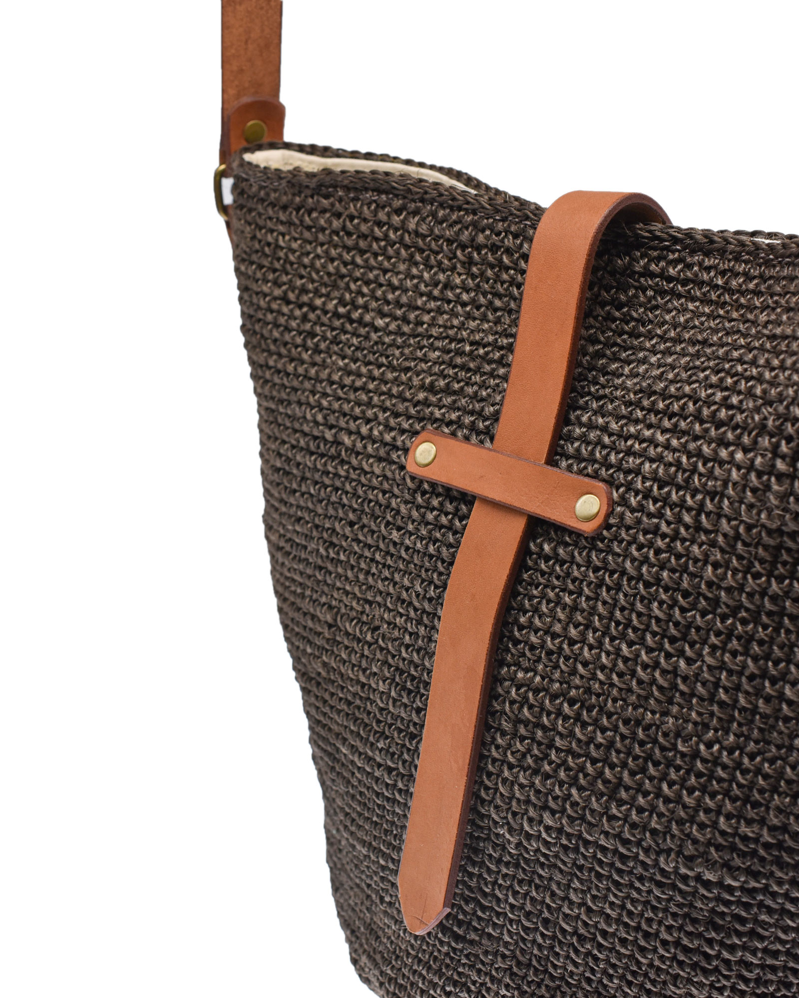 Tan Woven Bag Natural Leather Woven Sling Bag Leather Sling 